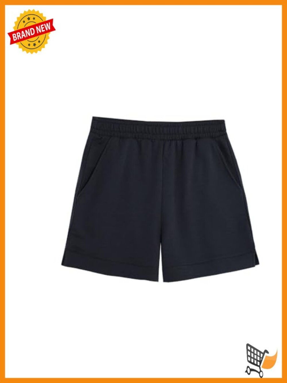Merino Wool Workout Shorts with Pockets Running Mid Rise